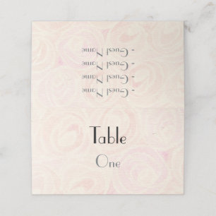 Watercolor roses place card