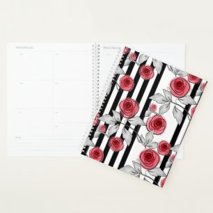 Watercolor roses planner
