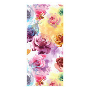 Watercolor Roses Rack Card