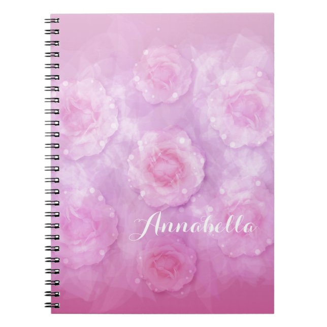 Watercolor roses spiral notebook (Front)