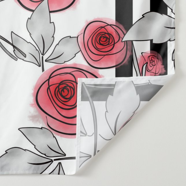 Watercolor roses tapestry (Detail)