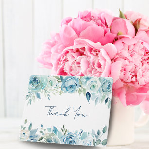 Watercolor Roses Thank You Card