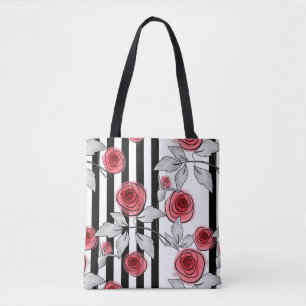 Watercolor roses tote bag