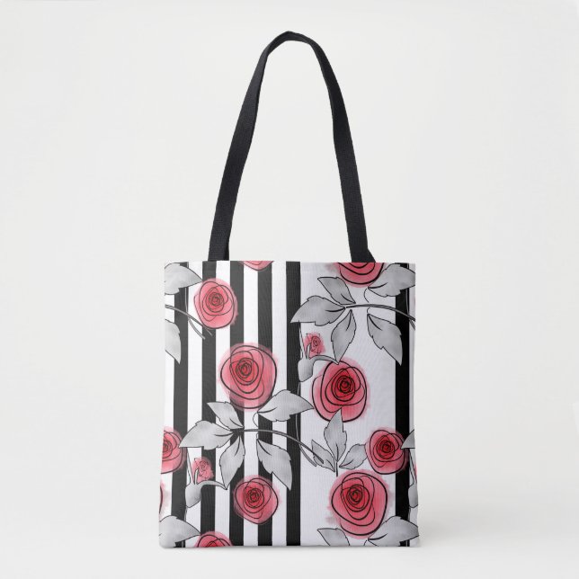 Watercolor roses tote bag (Front)
