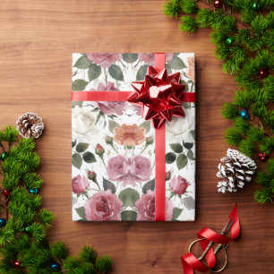 Watercolor Roses with a Soft Romantic Glow Wrapping Paper