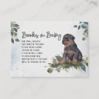 Watercolor Rottie Puppy Book Request Baby Shower