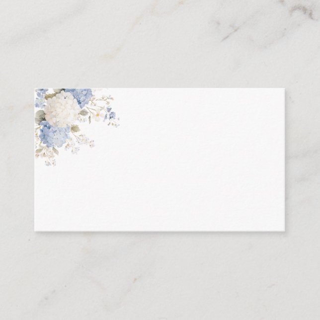 Watercolor Royal Botanique Hydrangea flower  Recip Enclosure Card (Front)