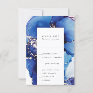 Watercolor RSVP Card with Meal Choices