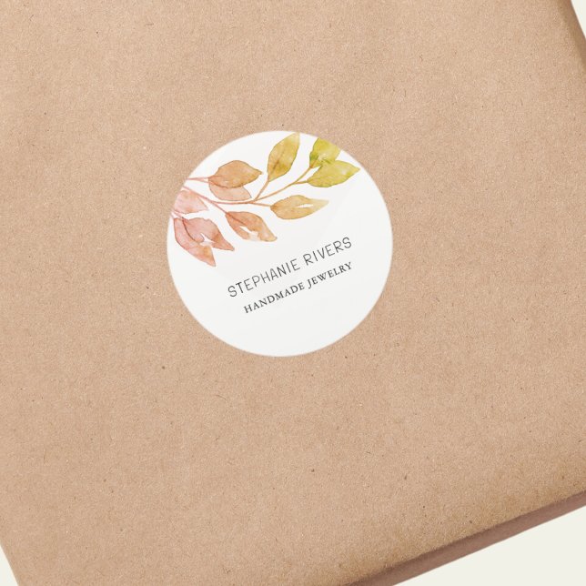 Watercolor Rust Jewellery Maker Classic Round Sticker (Creator Uploaded)