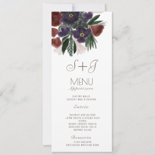 Watercolor Rustic Botany Flora Bouquet - Menu