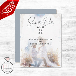 Watercolor Rustic Cowboy Wedding  Invitation