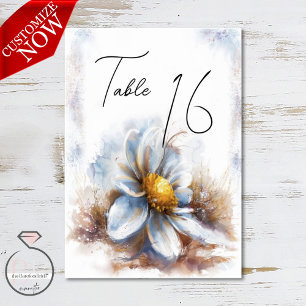 Watercolor Rustic Cowboy Wedding Table Number