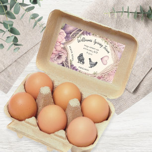 Watercolor Rustic Floral Egg Carton