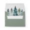 Watercolor Rustic Green Pine Trees RSVP Wedding