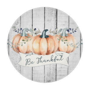 Watercolor Rustic Pumpkins Cutting Board