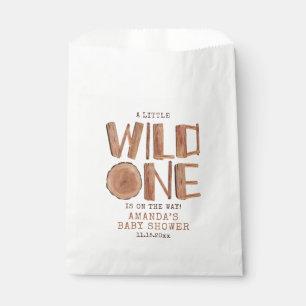 Watercolor Rustic Wood Wild One Baby Shower Favour Bags