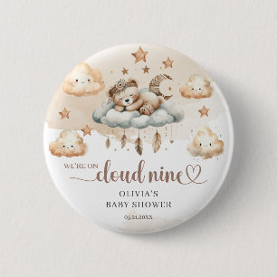 Watercolor rusty colours gender neutral cloud nine 6 cm round badge