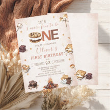 Watercolor S`more to love fall birthday party