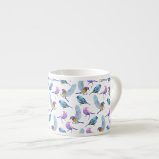 Watercolor Safari: Birds (Customise BG Colour!) Espresso Cup