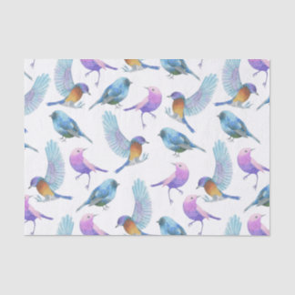 Watercolor Safari: Birds (Customizeable BG) Tissue Paper