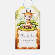 Watercolor Safari Giraffe Baby Shower