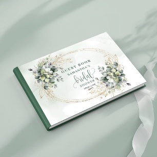 Watercolor Sage Green Bridal Shower Guest Book