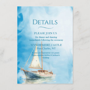 Watercolor Sailboat Enclosure Card