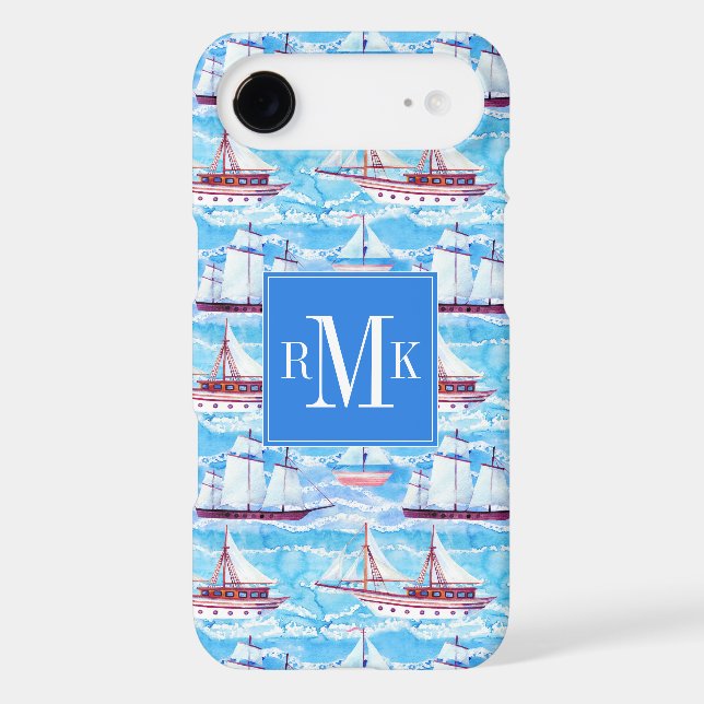 Watercolor Sailing Ships Pattern Case-Mate Samsung Galaxy Case (Back)