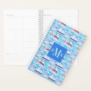Watercolor Sailing Ships Pattern Planner
