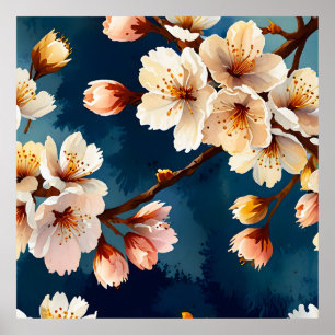 Watercolor Sakura Dreams Poster