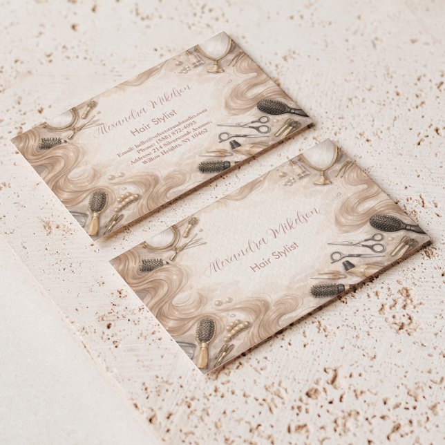 Watercolor Salon Beauty Branding Business Card (Creator Uploaded)