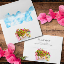Watercolor San Miguel de Allende Mexican Wedding