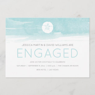 Watercolor Sand Dollar Invitation
