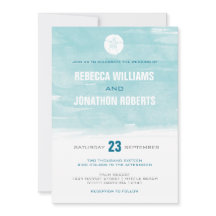 Watercolor Sand Dollar Invitation