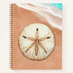 Watercolor Sand Dollar on the Beach Journal