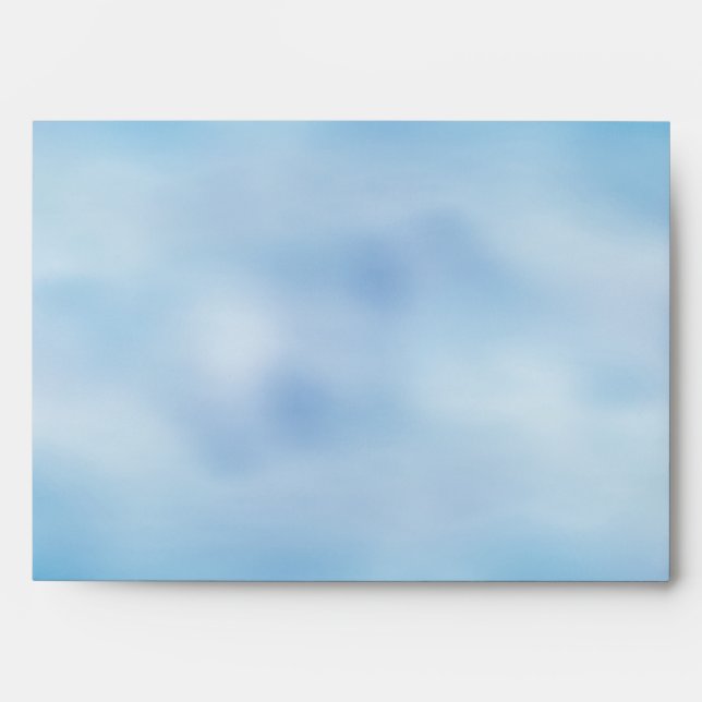 Watercolor Sandy Toes Invitation Envelope blue (Front)