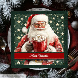 Watercolor Santa Claus Custom Text Napkins<br><div class="desc">🎄 Add a Touch of Nostalgia to Your Holiday Table! These charming Watercolor Classic Santa Claus Napkins bring timeless holiday cheer to your festive gatherings. Featuring a beautifully illustrated vintage-style Santa in rich, trendy red tones and soft watercolor textures, they're perfect for Christmas dinners, parties, or as thoughtful hostess gifts....</div>