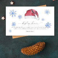 Watercolor santa hat - display shower