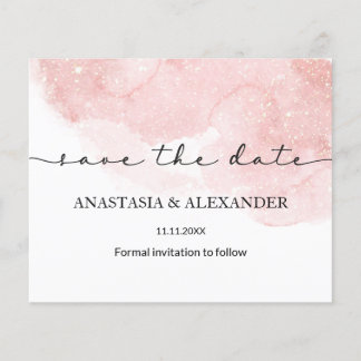 Watercolor save the date. Flyer