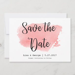 Watercolor Save the Date with Custom Photo