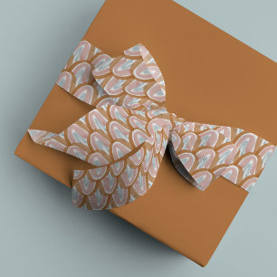 Watercolor Scales in Earth Tones Grosgrain Ribbon