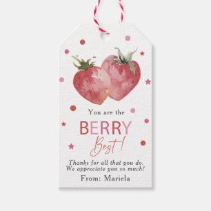 Watercolor School Appreciation Thank you strawberr Gift Tags