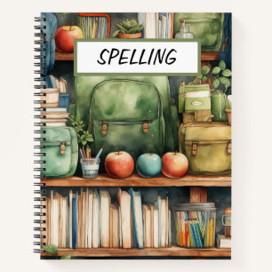 WATERCOLOR SCHOOL BACKPACKS APPLES BOOKS