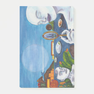 Watercolor Science Fiction Worlds Landscape Jet Post-it Notes