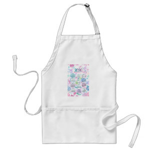 Watercolor Scribbles Calendar Tea Towel 2026 Standard Apron