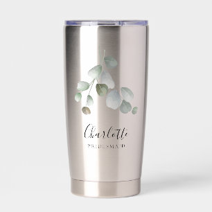 Watercolor Script Modern Wedding Bridesmaid Insulated Tumbler