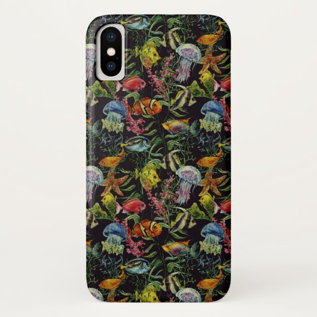 Watercolor Sea Life Pattern 1 Case-Mate iPhone Case (Back)