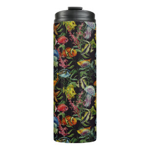 Watercolor Sea Life Pattern 1 Thermal Tumbler