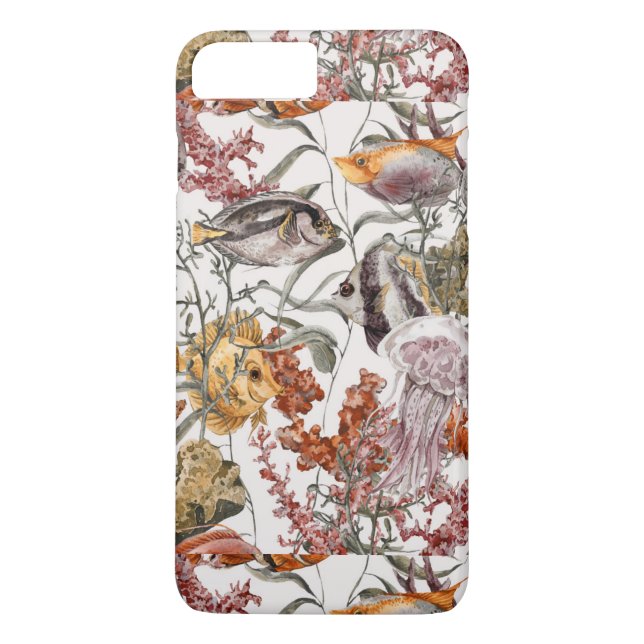 Watercolor Sea Life Pattern 2 Case-Mate iPhone Case (Back)
