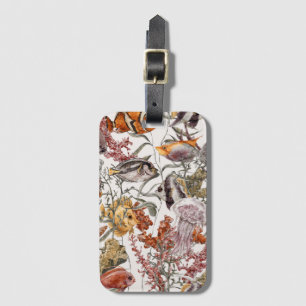 Watercolor Sea Life Pattern 2 Luggage Tag
